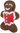 Christmas Felt Elk and Gingerbread Cat Toy, Gingerbread man, Pet City