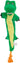 Plush Animal With Rope Dog Toy Green Crocodile on white background