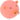 Squeaky Latex Pig Dog Toy pink colour on white background