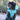black dog wearing Huskimo Dog Coat Mt Buller Periwinkle,