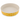 Round ceramic dish with yellow honeycomb pattern on a white background
