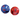Canine Care Treat Ball Dog Toy, red and blue dog treat dispensing ball, Pet City