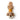 Flattened Plush Animal Squeaky Dog Toy Brown Dog