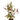 Potted plant with green and red leaves on a white background