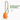 Orange dog toy with a handle and text 'Handle perfect for throwing' on a white background