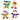 Four colorful plush toys shaped like a dog, duck, tiger, and monkey on a white background