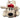 Yours Droolly Grey Christmas Muff Pup with red hat